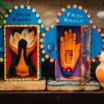 blue and yellow happy birthday cake